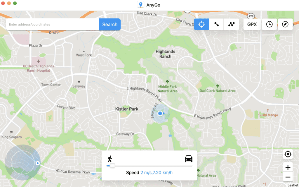 Displaying location on a map