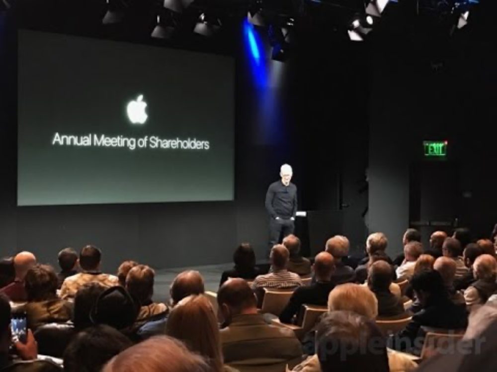 Apple’s annual shareholder meeting will be held (virtually) on February
