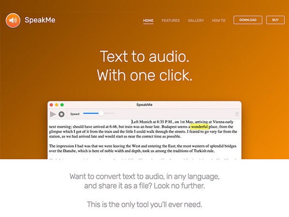 SpeakMe Mac Text to Audio