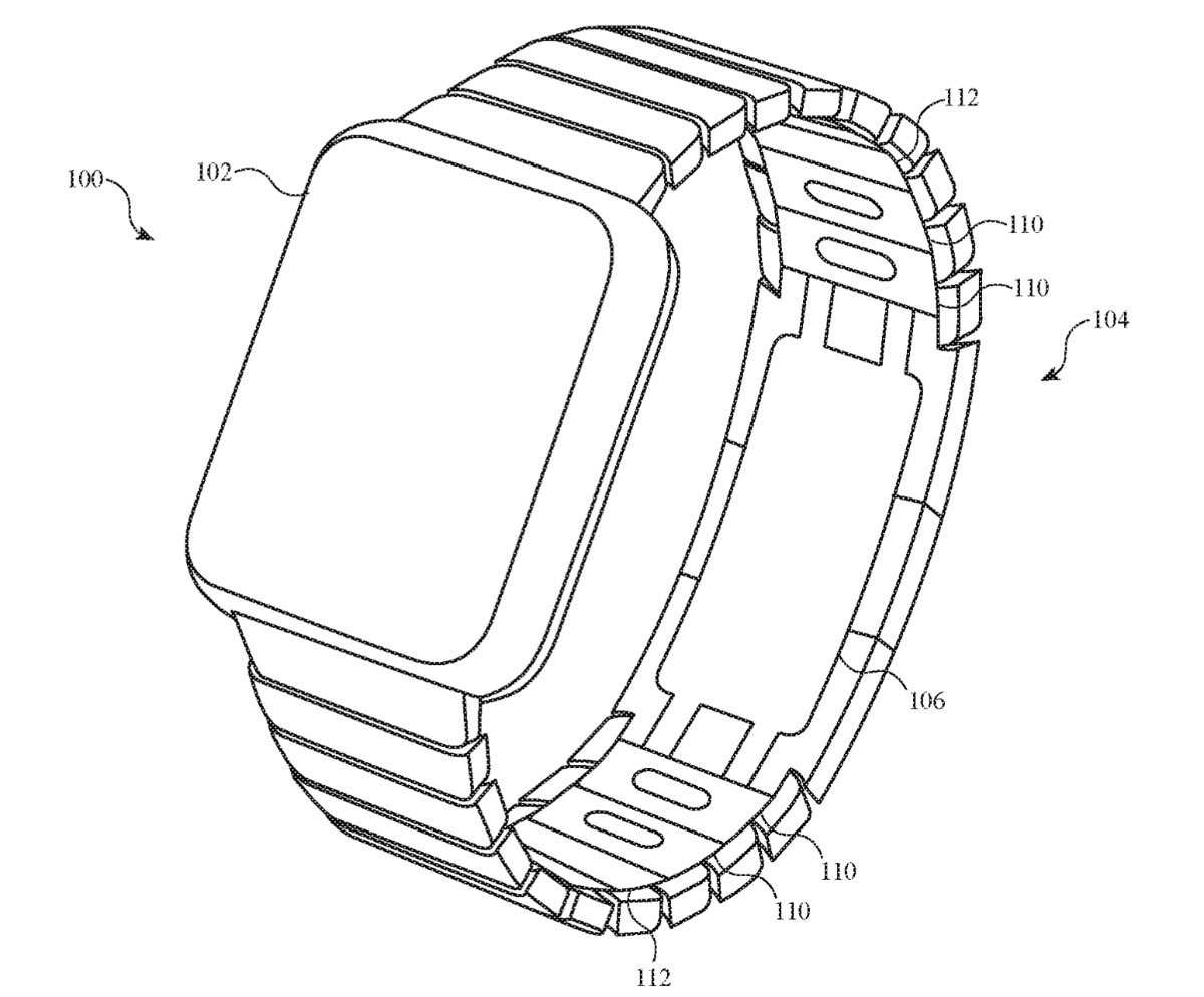 photo of Apple granted patent for a clasp mechanism for an Apple Watch image