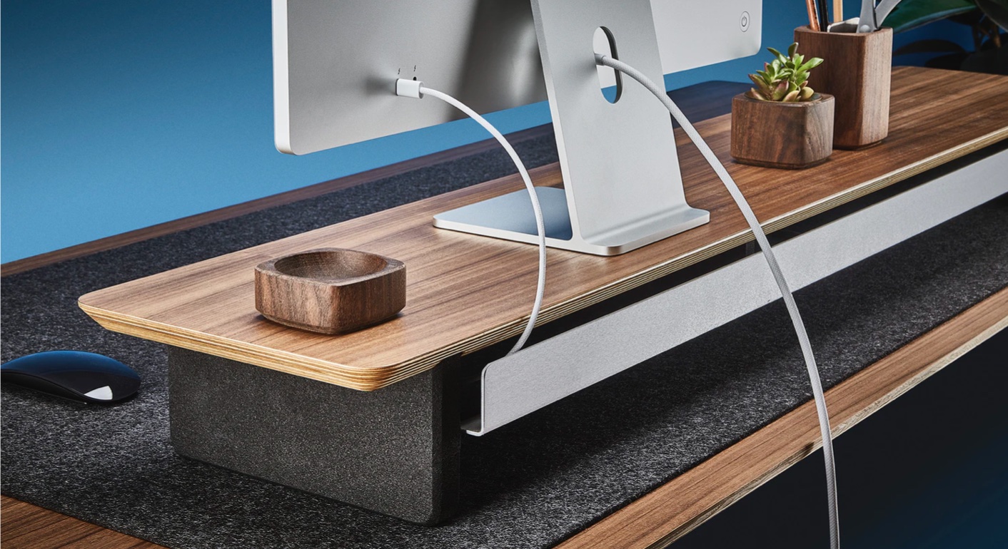 The Grovemade Desk Shelf is a classy, pricey desk shelf for smaller