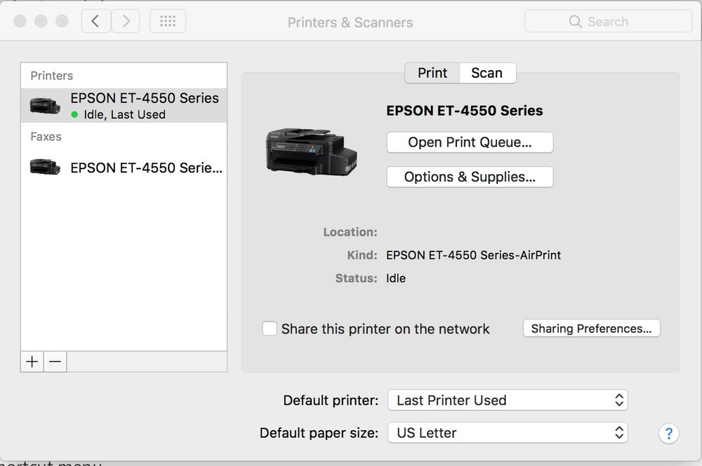 send fax from mac using epson et-4550