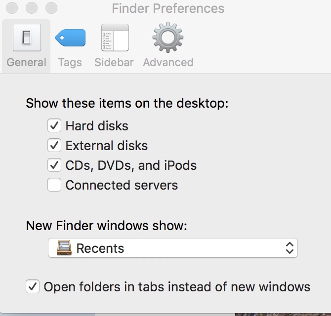where to find finder preferences on mac
