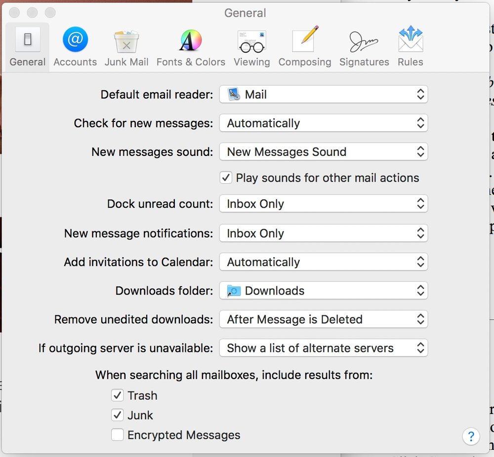 how to set default mail client on macbook