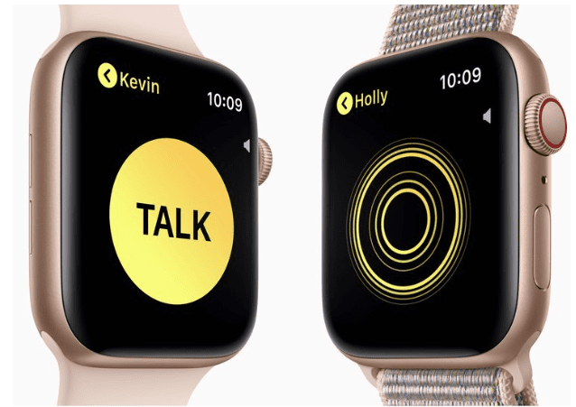 Does the series 3 store apple watch have walkie talkie